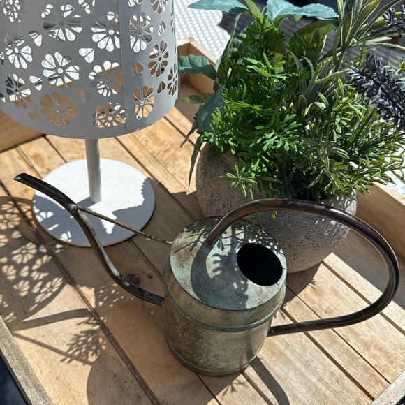 Vintage Metal Rustic Patina Watering Can - Picture 6 of 9